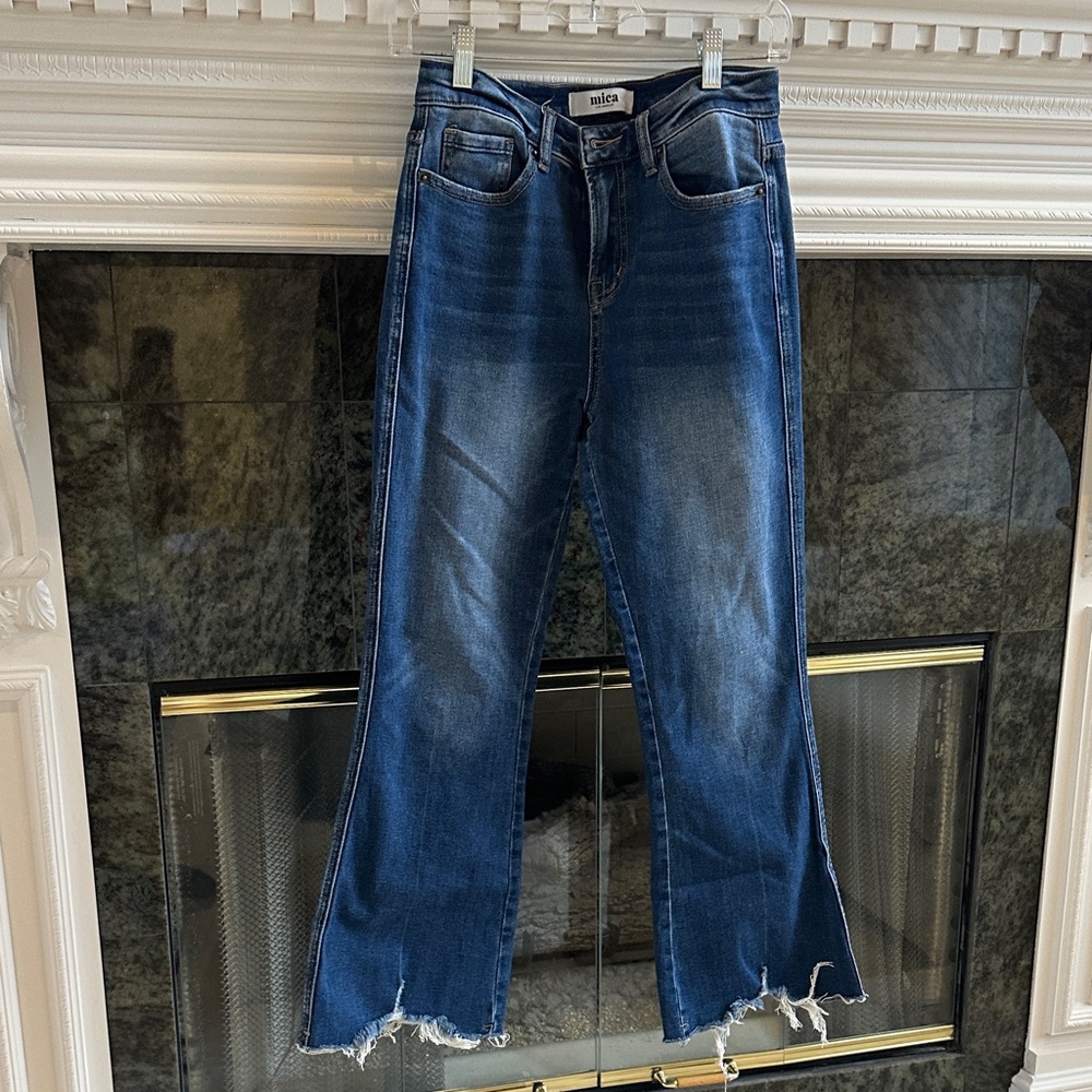 Dark Blue Mica Distressed jeans, size 27.  Barely worn.